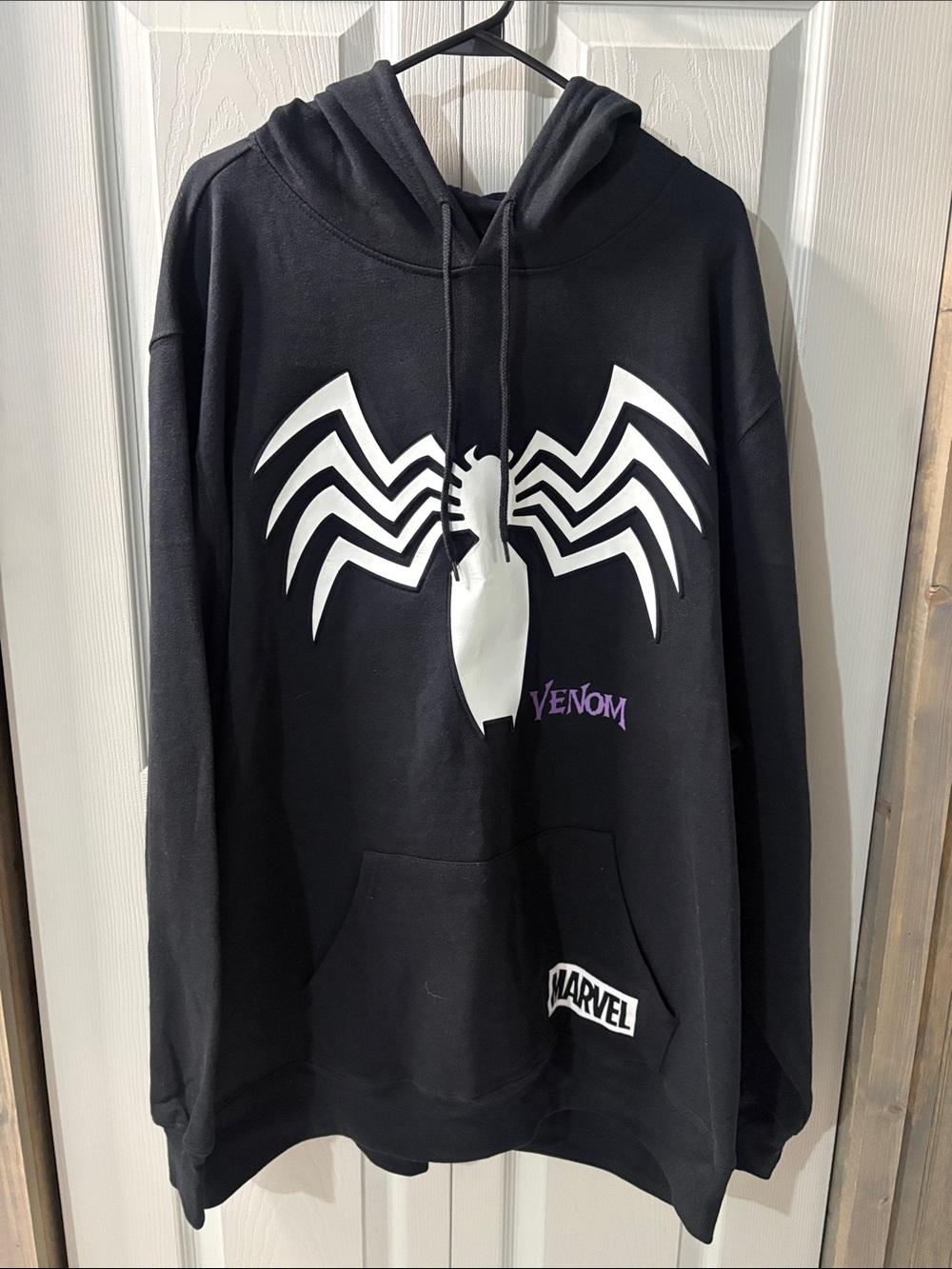 EUC Marvel Black Venom Graphic Zip-Up Hoodie Sweater - Men’s 3X